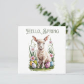 Osterwasserklumpen, Eier & Blume Einladung (Stehend Vorderseite)