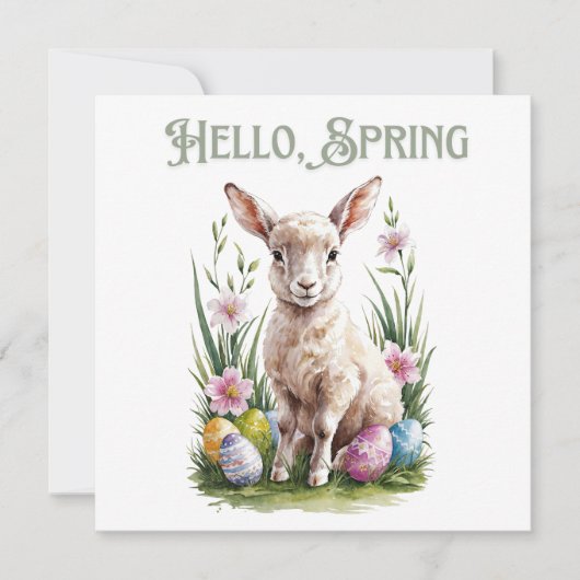 Osterwasserklumpen, Eier & Blume Einladung (Vorderseite)