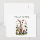 Osterwasserklumpen, Eier & Blume Postkarte (Vorne/Hinten)