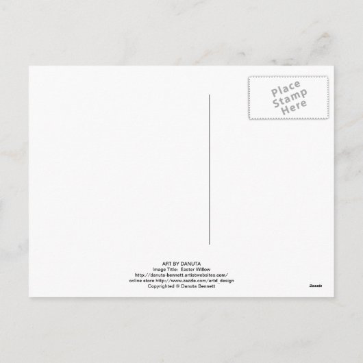 Osterweide Feiertagspostkarte (Rückseite)