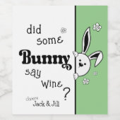 Osterweinetikett Sagte ein paar Bunny Wein? Weinetikett (Einzelnes Label)
