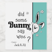 Osterweinetikett Sagte ein paar Bunny Wein? Weinetikett (Einzelnes Label)