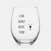 Osterweinglas, ein Teil Bunny braucht Wein Weinglas Ohne Stiel (Vorderseite)