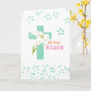 Osterweiße Lily Cross Scripting Komfort Frieden Karte