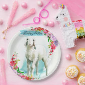 Osterweißes Lamm | Frühlingsblumen Pappteller (Party)
