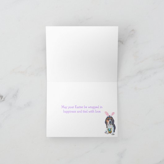 Osterwelpe Beagle Feiertagskarte (Innenseite)