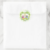 Osterwelpen Runder Aufkleber (Tasche)