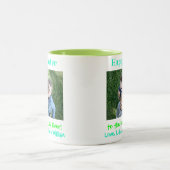 Osterwelt: Das beste Vater-Foto für Kinder Zweifarbige Tasse (Mittel)