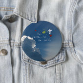 Osterwiederauferstehung Er ist riskiert Christus J Button (Beispiel)