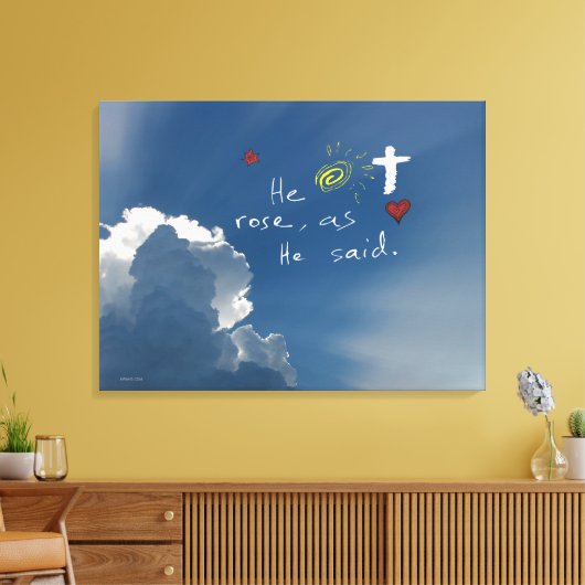 Osterwiederauferstehung Er ist riskiert Jesus Rose Leinwanddruck (Insitu (Wohnzimmer))