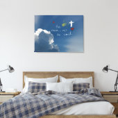 Osterwiederauferstehung Er ist riskiert Jesus Rose Leinwanddruck (Insitu (Schlafzimmer))