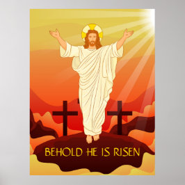 Osterwiederauferstehung Jesu siehe, er ist verschm Poster