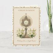 Osterwiederauferstehung Jesus Christliche Lilien Feiertagskarte (Vorderseite)