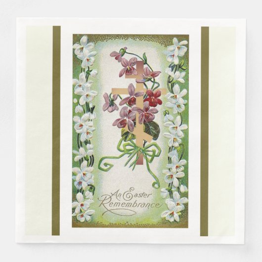 Osterwiederauferstehung Pascha Byzantinisches Kreu Serviette (Vorderseite)