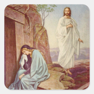 Osterwiederauferstehungstag Quadratischer Aufkleber