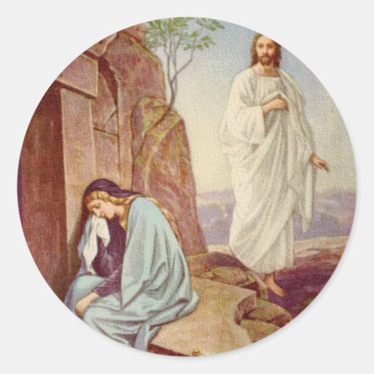 Osterwiederauferstehungstag Runder Aufkleber (Vorderseite)