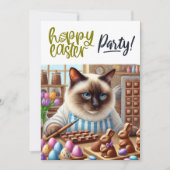 Osterwoche Party für Katzenliebhaber Einladung (Vorderseite)