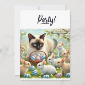 Osterwoche Party für Katzenliebhaber Einladung (Vorderseite)