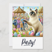 Osterwoche Party für Katzenliebhaber Einladung (Vorderseite)