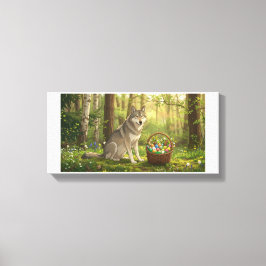 Osterwolf  leinwanddruck