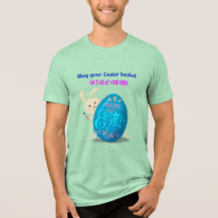 Osterwunsch für echte Eier pastell hellgrün Tri-Blend Shirt