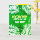 Osterwünsche der Heiligen Woche in Niederländisch Karte (Gelbe Blume)