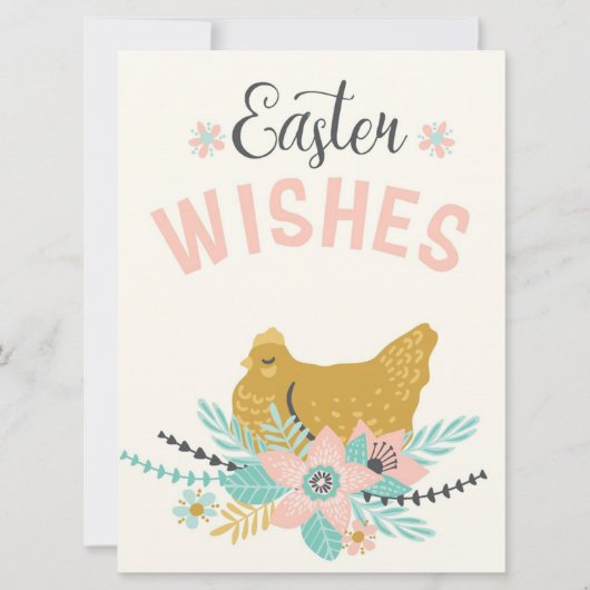 Osterwünsche Feiertagskarte (Vorderseite)