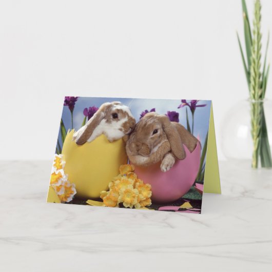 Osterwünsche Feiertagskarte (Vorderseite)