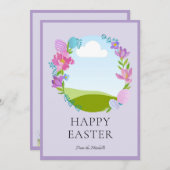 Osterwünsche Feiertagskarte (Vorne/Hinten)