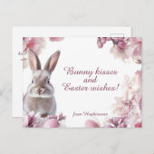 🐇 Osterwünsche Feiertagspostkarte (Vorne/Hinten)