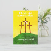 Osterwünsche für die deutsche Sprache Feiertagskarte (Stehend Vorderseite)