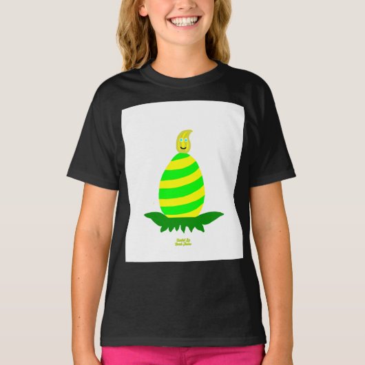 Osterwünsche Girls Black Basic T Shirt (Vorderseite)