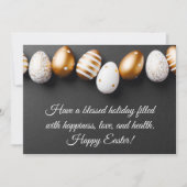 Osterwünsche, goldene Eier schick Mitteilungskarte (Vorderseite)