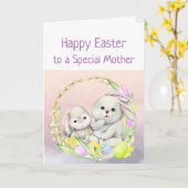 Osterwünsche Niedliche Tiere MAMA Special Karte (Gelbe Blume)