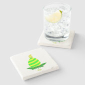 Osterwünscht Marmorstein-Untersetzer Steinuntersetzer (Seitenansicht)