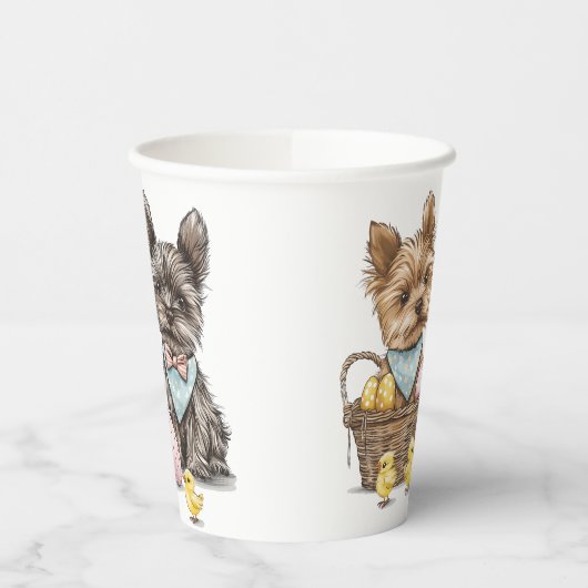 OsterYorkshire Terrier Dogs Pappbecher (Links)