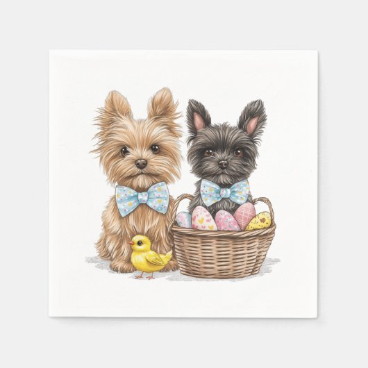OsterYorkshire Terrier Dogs Serviette (Vorderseite)