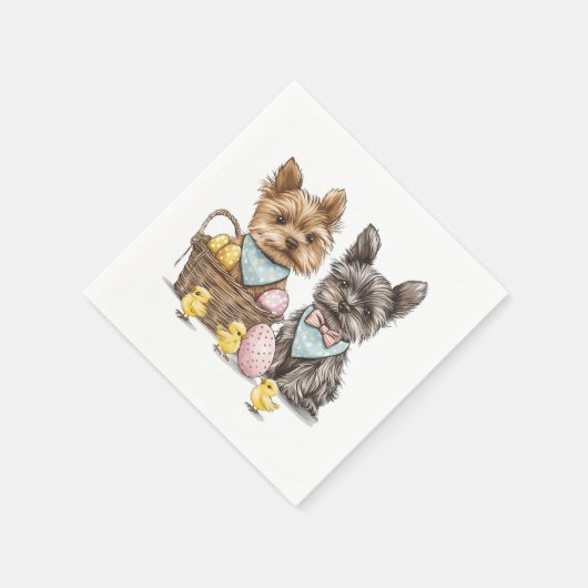 OsterYorkshire Terrier Dogs Serviette (Ecke)