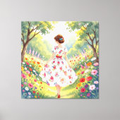 „Osterzauber – Das Mädchen und der Frühlingshase“ Leinwanddruck (Vorderseite)