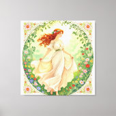 „Osterzauber – Das Mädchen und der Frühlingshase“ Leinwanddruck (Vorderseite)