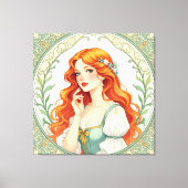 „Osterzauber – Das Mädchen und der Frühlingshase“ Leinwanddruck (Vorderseite)