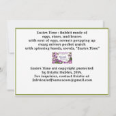 Osterzeit Bunny Egg Vine Gutes Ostern Ankündigung (Rückseite)