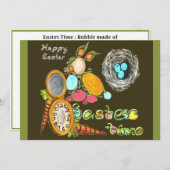 Osterzeit Bunny Egg Vine Gutes Ostern Ankündigung (Vorne/Hinten)