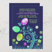 Osterzeit - Einladung zum Geburtstag (Vorne/Hinten)