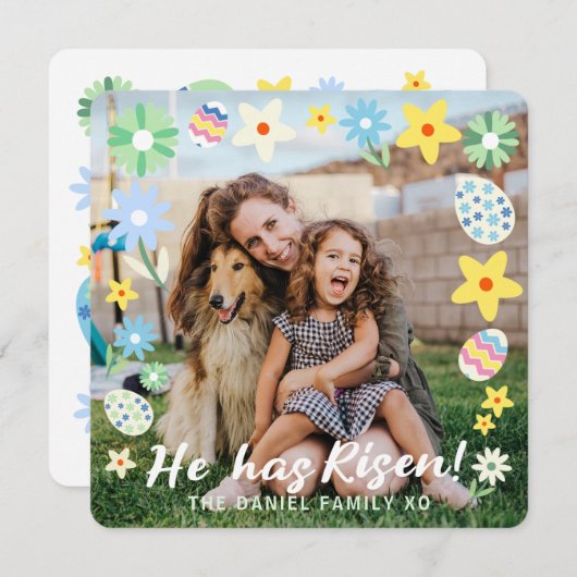 Osterzeit ist er aufgetaucht einladung (Vorne/Hinten)