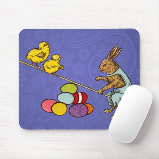 Osterzgebrannte Hühner - Darstellung Mousepad (Mit Mouse)