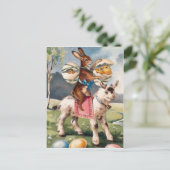 Osterzgebrüllte Kick farbig gestrichene Eizellzieg Feiertagspostkarte (Stehend Vorderseite)