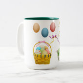 Osterzweifarbene Tasse. Zweifarbige Tasse (Vorderseite Links)