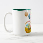Osterzweifarbene Tasse. Zweifarbige Tasse (Links)