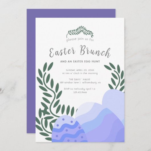 Osterzweig und Ostereierjagd Save The Date (Vorne/Hinten)